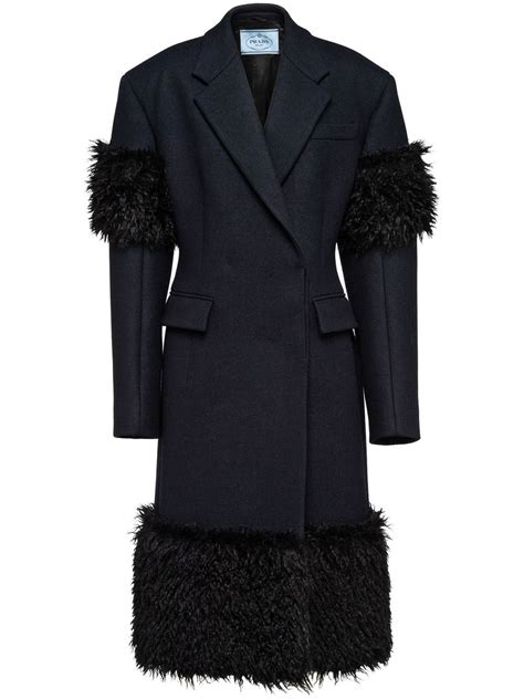 prada coat fur collar douple brasted|Prada Coats for Women .